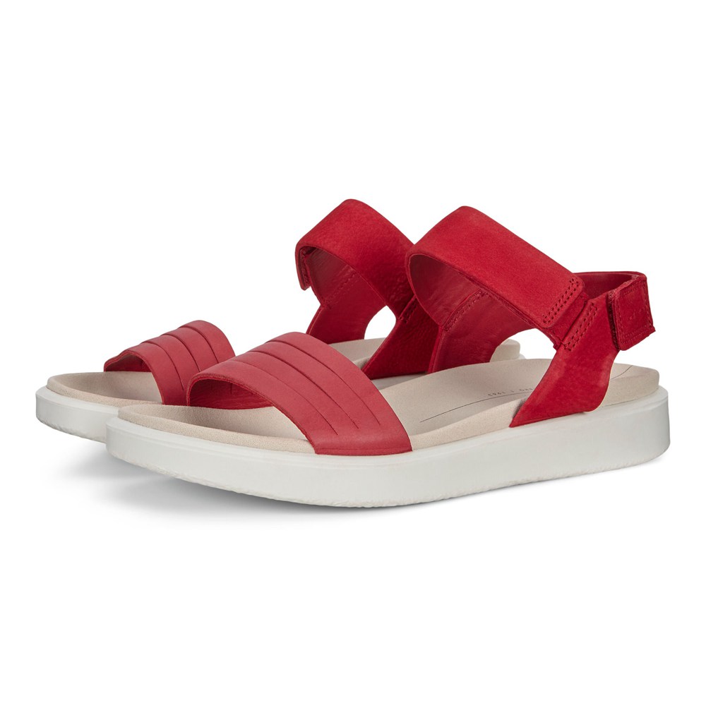 ECCO Womens Sandals Red - Flowt Flat - IEZ-680729